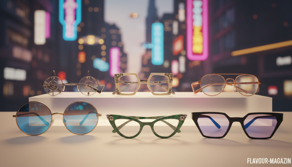 vielfältige Brillenstile Retro Future